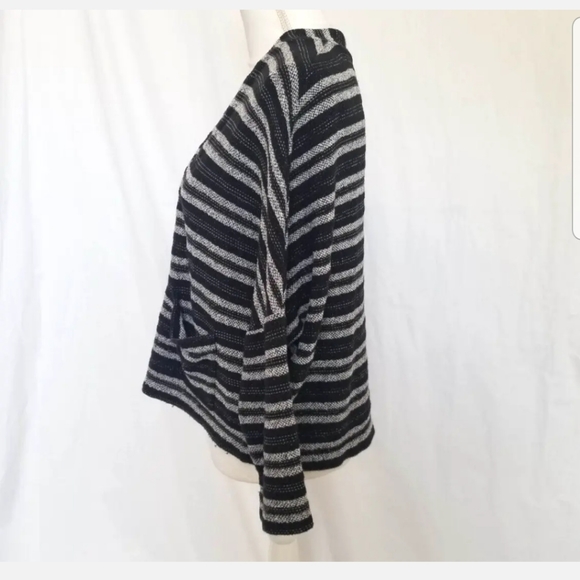 Madewell Navy Blue White Striped Upbeat Cardigan Top XS S Knit Long Sleeve - Picture 4 of 7